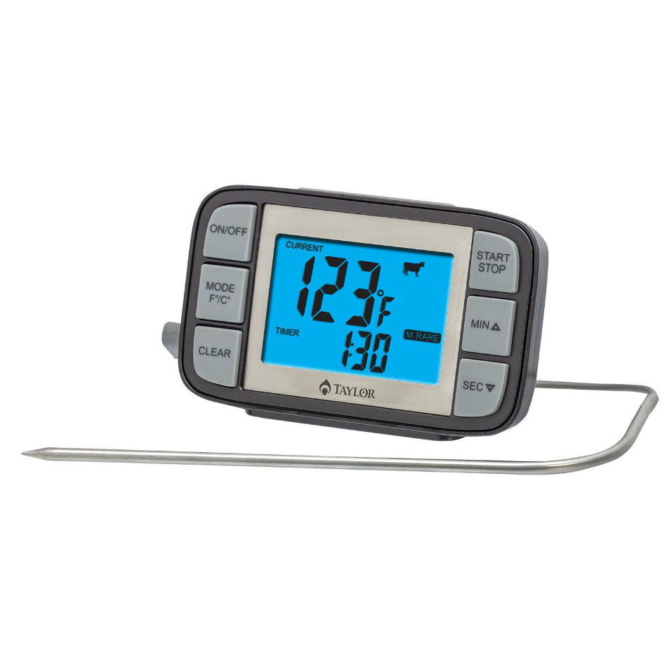Taylor 808GW Grillworks Digital Grill Thermometer with Probe Plus Timer
