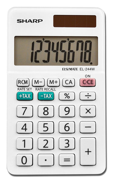 Sharp® EL-244WB Professional Pocket Calculator with 8-Digit LCD Display, Small