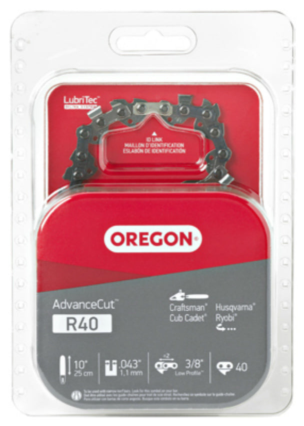 Oregon® R40 Micro-Lite Chisel C-Loop Replacement Chain, 0.43" Gauge, 10"