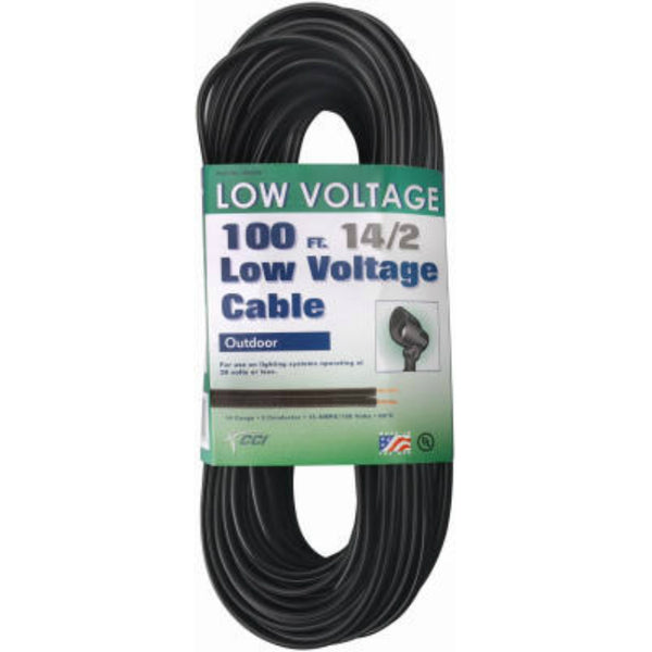 Coleman 55213243 Low Voltage Circuit Lighting Cable, Black, 14/2, 100', 30V