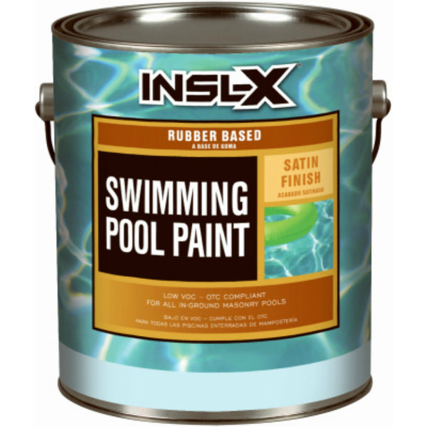 Insl-X® RP2720092-01 Rubber-Based Swimming Pool Paint, Satin, Black, 1 Gallon