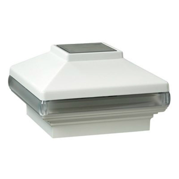Deckorators® 141774 Traditional Solar Versa Post Cap, White, 4" x 4"