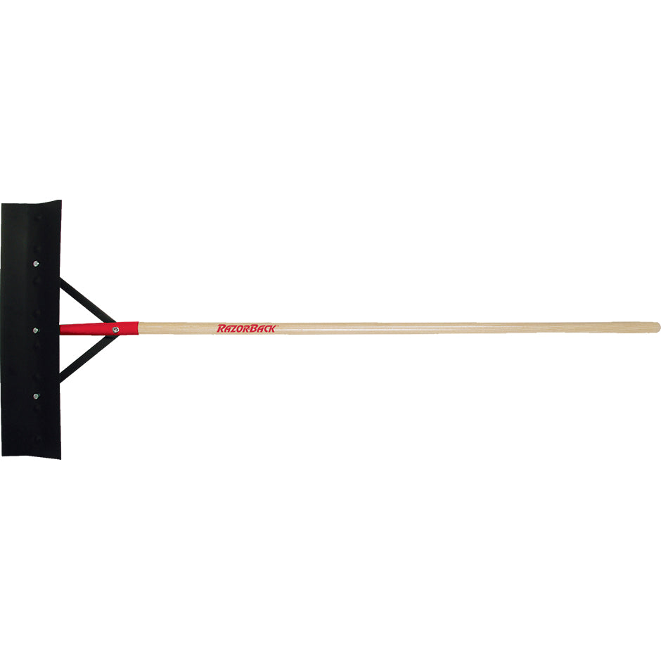 Razor-Back 83111 Reversible Blade Barn Scarper with Wood Handle, 24"