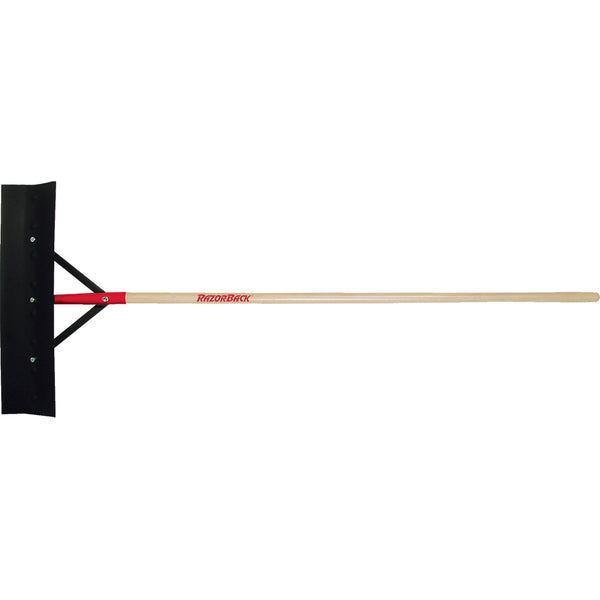Razor-Back 83111 Reversible Blade Barn Scarper with Wood Handle, 24"