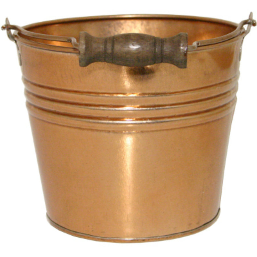 Robert Allen MPT01623 Banded Metal Planter with Handle, New Copper, 6"