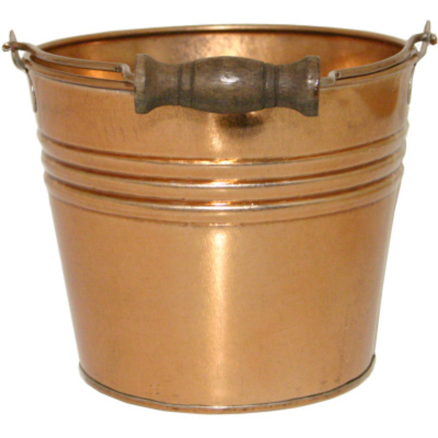 Robert Allen MPT01623 Banded Metal Planter with Handle, New Copper, 6"