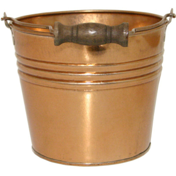 Robert Allen MPT01623 Banded Metal Planter with Handle, New Copper, 6"
