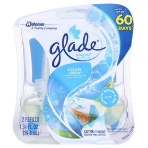 Glade® 14384 Plug-Ins Clean Linen Scented Oil Refill, 2-Count