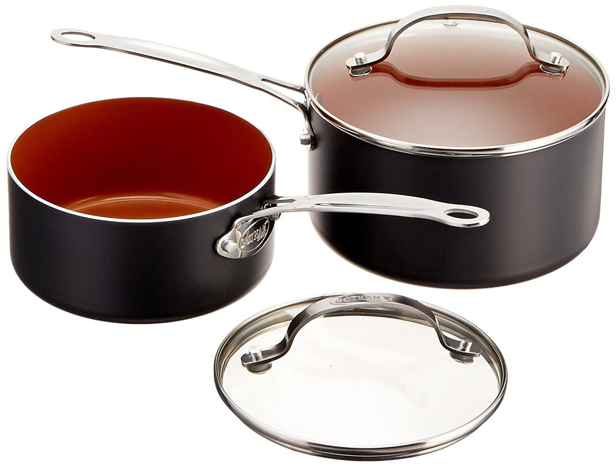 Gotham Steel 1129 Non-Stick Ceramic/Titanium Cookware Set, As Seen On TV,10 Pc