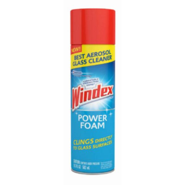 Windex® 70875 Power Foam Aerosol Glass Cleaner, 19.7 Oz