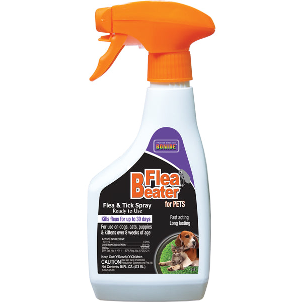 Bonide 042 Flea Beater® Flea & Tick Spray For Pets, Ready To Use, 1 Pt