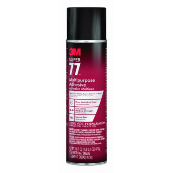 3M 77-24VOC30 Super 77 Multipurpose Spray Adhesive, 16.7 Oz