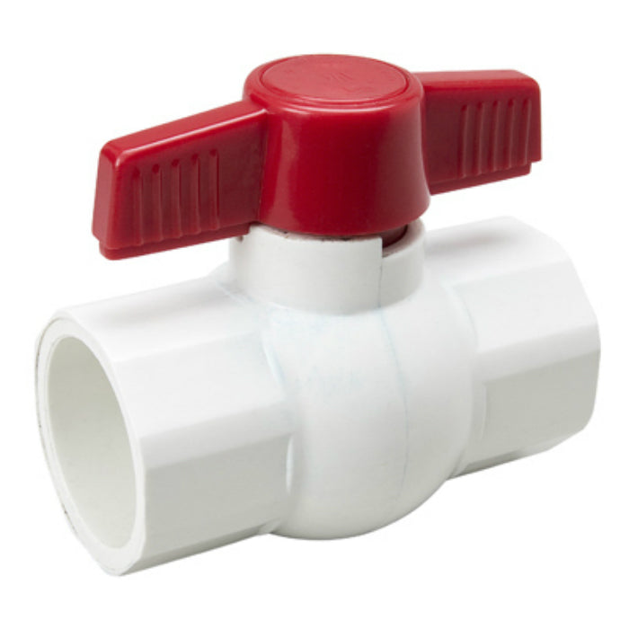 ProLine® 107-638 PVC Schedule 40 Solvent Ball Valve, White, 2"