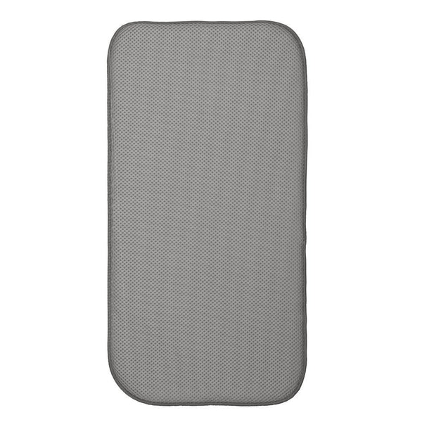 InterDesign 41261 iDry Mini Microfiber Kitchen Mat, Pewter/Ivory, 18" x 9"