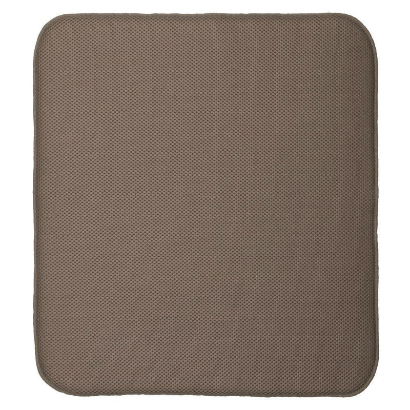 InterDesign 41243 iDry Large Microfiber Kitchen Mat, Mocha/Ivory, 18" x 16"