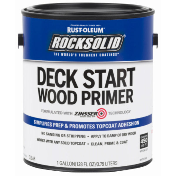 Rust-Oleum® 312283 RockSolid® Deck Start Wood Primer, Clear, 1 Gallon