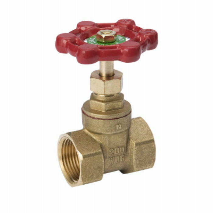 ProLine® 100-407NL Threaded Lead Free Gate Valve, Brass, 1-1/2"