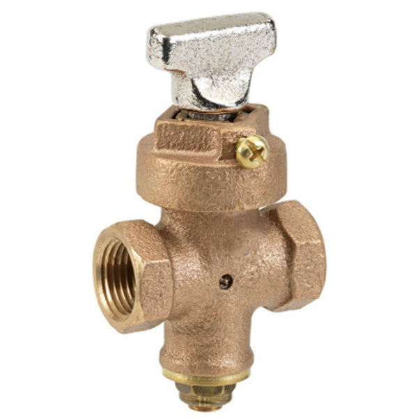 ProLine® 105-903NL Threaded Ground Key Stop & Drain Valve, Bronze, 1/2"