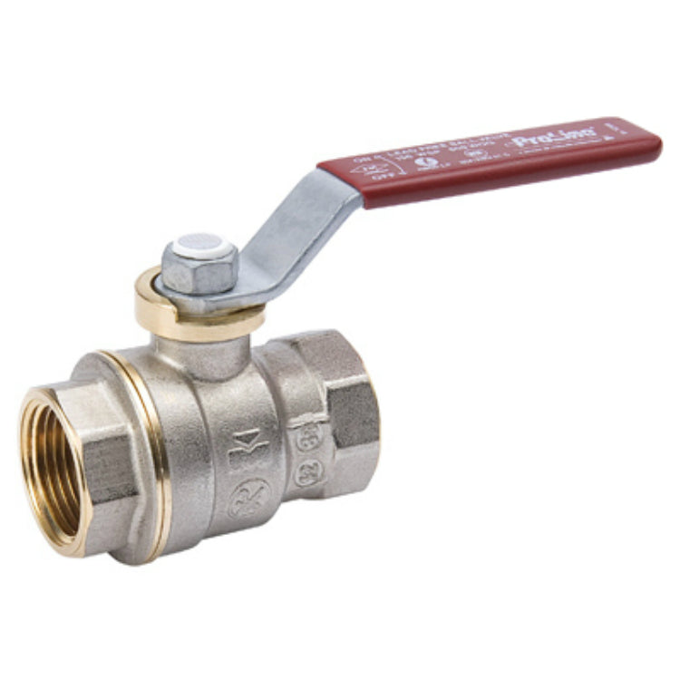 ProLine® 107-003NL Forged Brass Full Port Ball Valve, 1/2" IPS