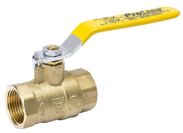 ProLine® 107-817NL Forged Brass Full Port Ball Valve, 1-1/2" IPS