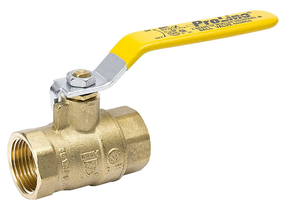 ProLine® 107-816NL Forged Brass Full Port Ball Valve, 1-1/4" IPS