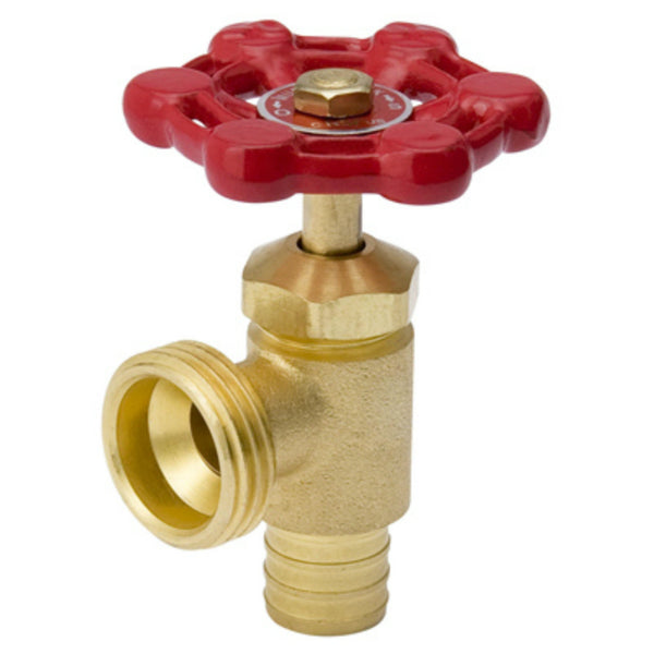 B & K™ 102-013 Boiler Drain Valve with Cast Iron Handle, Brass, 1/2" Pex
