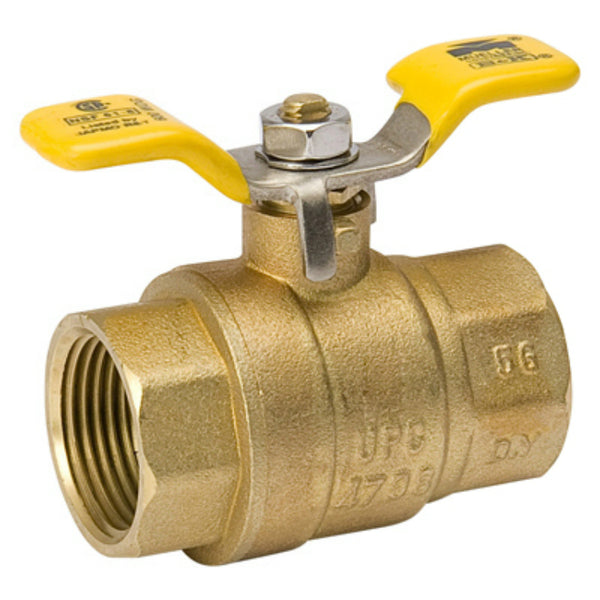 B & K™ 107-824TNL Forged Brass Full Port Ball Valve with T-Handle, 3/4" IPS