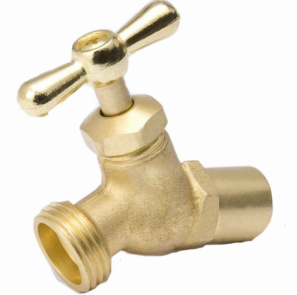 B & K™ 102-534 No Kink Hose Bibb, Brass, 1/2" x 3/4"