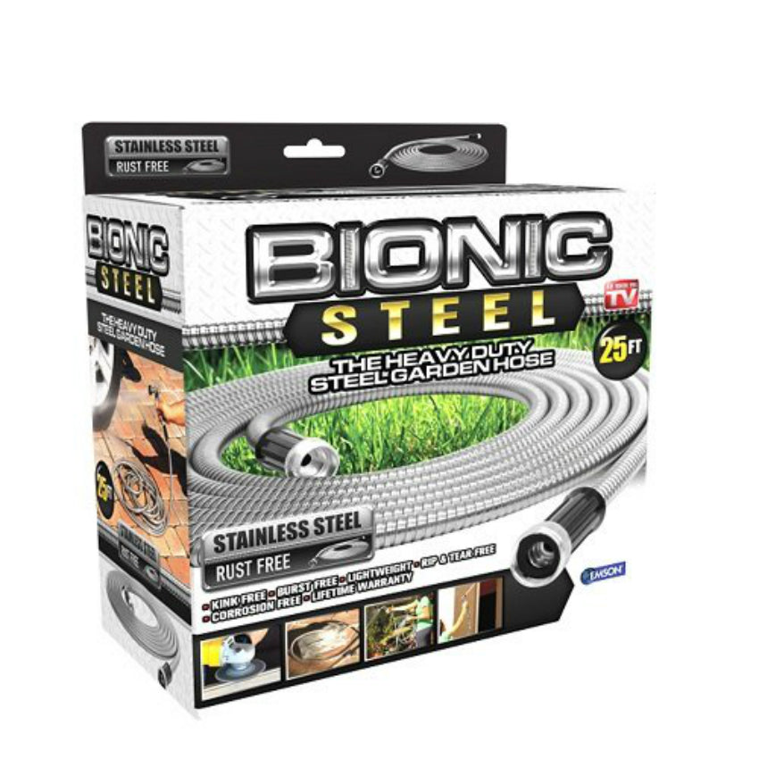 Bionic Steel® 1581 Heavy-Duty Stainless Steel Garden Hose, As Seen On TV, 35'