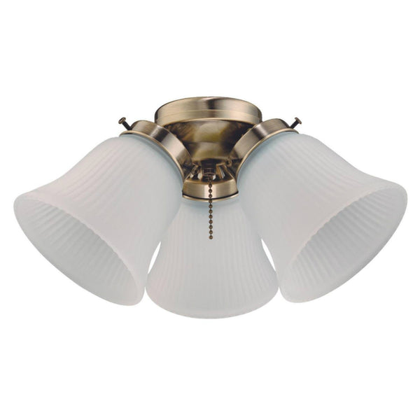 Westinghouse 77848 3-Light LED Cluster Ceiling Fan Light Kit, Antique Brass, 5W