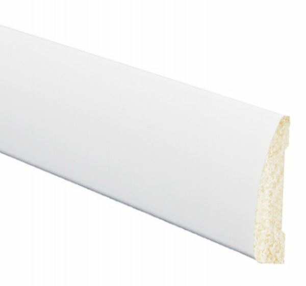 Inteplast 61130700032 Pre-Finish Polystyrene Interior Shoe Moulding,Crystal White
