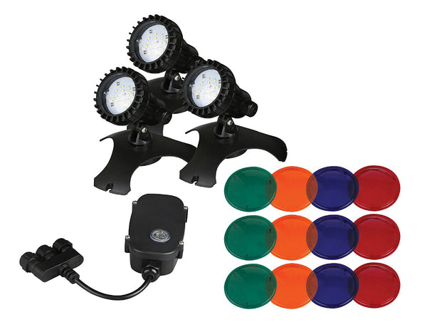 Pondmaster 02389 LED Fountain/Landscape Pond Light Set, 2.0W, 3-Pc