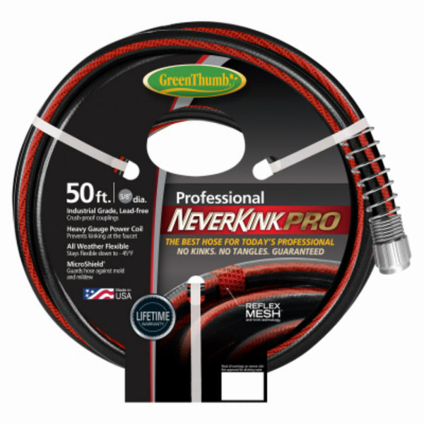 Green Thumb® GT8844-50 Neverkink Pro Commercial Duty Water Hose, 5/8" x 50'