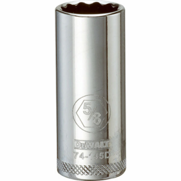 DeWalt® DWMT74145OSP Polished Chrome Vanadium Deep Sockets, 3/8" Drive, 5/8"