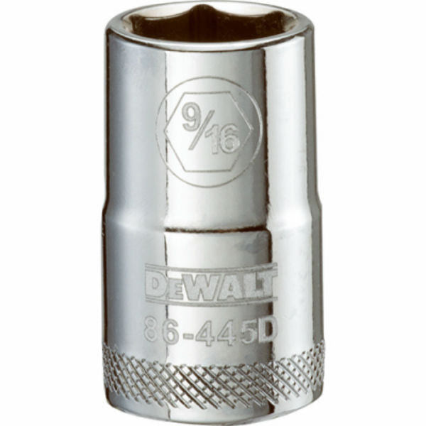 DeWalt® DWMT86445OSP Polished Chrome Vanadium Hand Sockets, 1/2" Drive, 9/16"