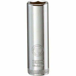 DeWalt® DWMT86098OSP Polished Chrome Vanadium Deep Metric Sockets, 1/4", 10 mm