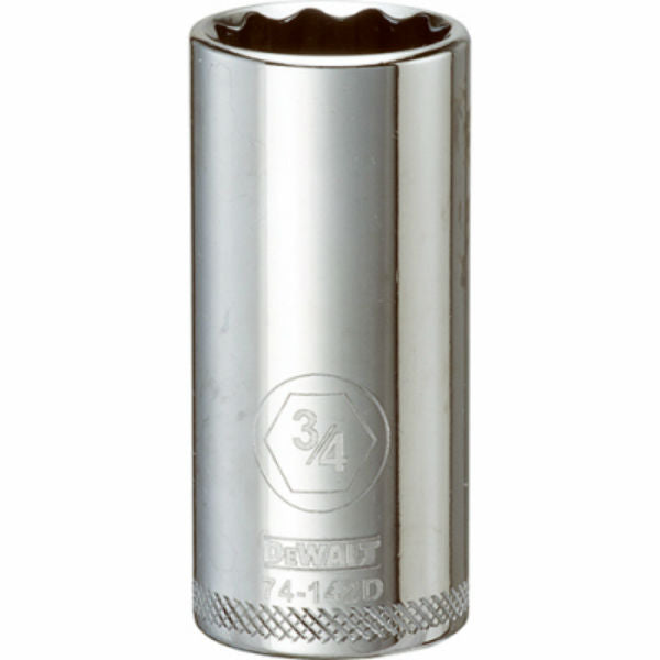 DeWalt® DWMT74142OSP Polished Chrome Vanadium Deep Sockets, 3/8" Drive, 3/4"