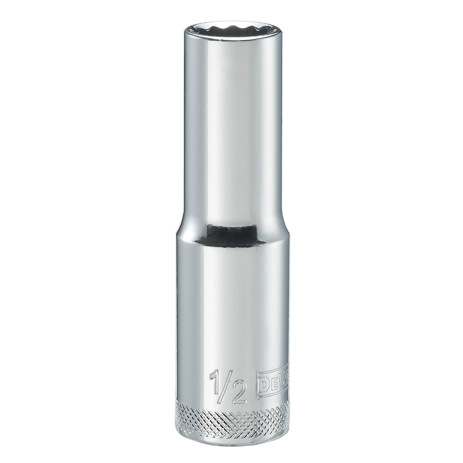 DeWalt® DWMT74536OSP Polished Chrome Vanadium Deep Sockets, 1/2" Drive, 1/2"