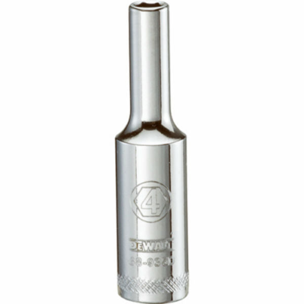 DeWalt® DWMT88935OSP Polished Chrome Vanadium Deep Metric Sockets, 1/4", 4 mm