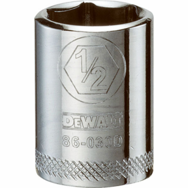 DeWalt® DWMT86030OSP Polished Chrome Vanadium Hand Sockets, 1/4" Drive, 1/2"