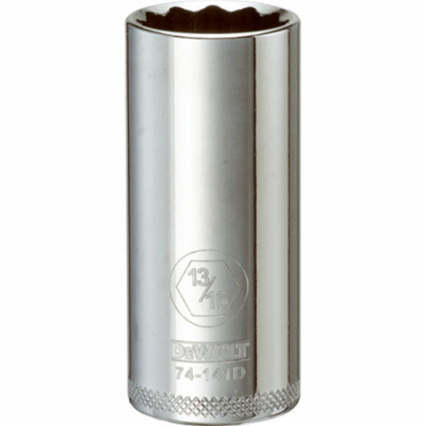 DeWalt® DWMT74141OSP Polished Chrome Vanadium Deep Sockets, 3/8" Drive, 13/16"