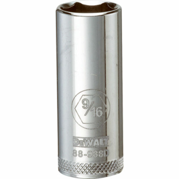 DeWalt® DWMT88988OSP Polished Chrome Vanadium Deep Sockets, 3/8" Drive, 5/8"