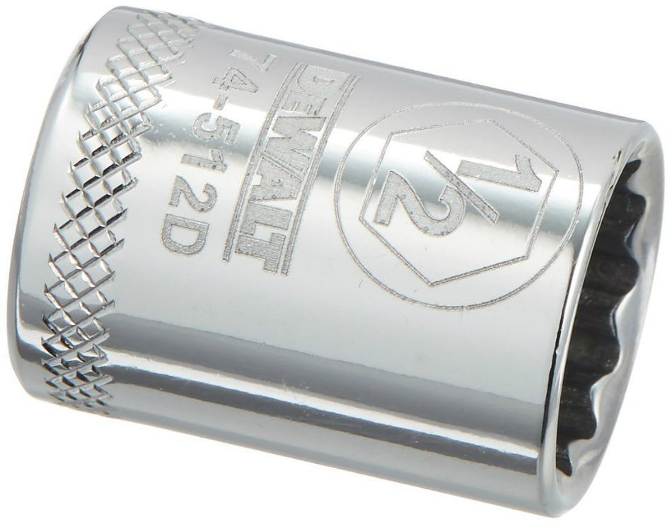 DeWalt® DWMT74512OSP Polished Chrome Vanadium Hand Socket, 3/8" Drive, 1/2"