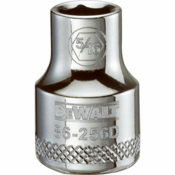 DeWalt® DWMT86256OSP Polished Chrome Vanadium Hand Sockets, 3/8" Drive, 5/16"