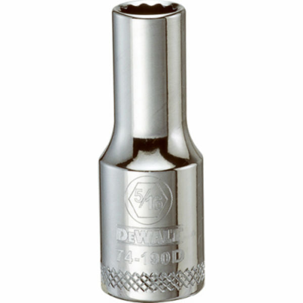 DeWalt® DWMT74190OSP Polished Chrome Vanadium Deep Sockets, 3/8" Drive, 5/16"