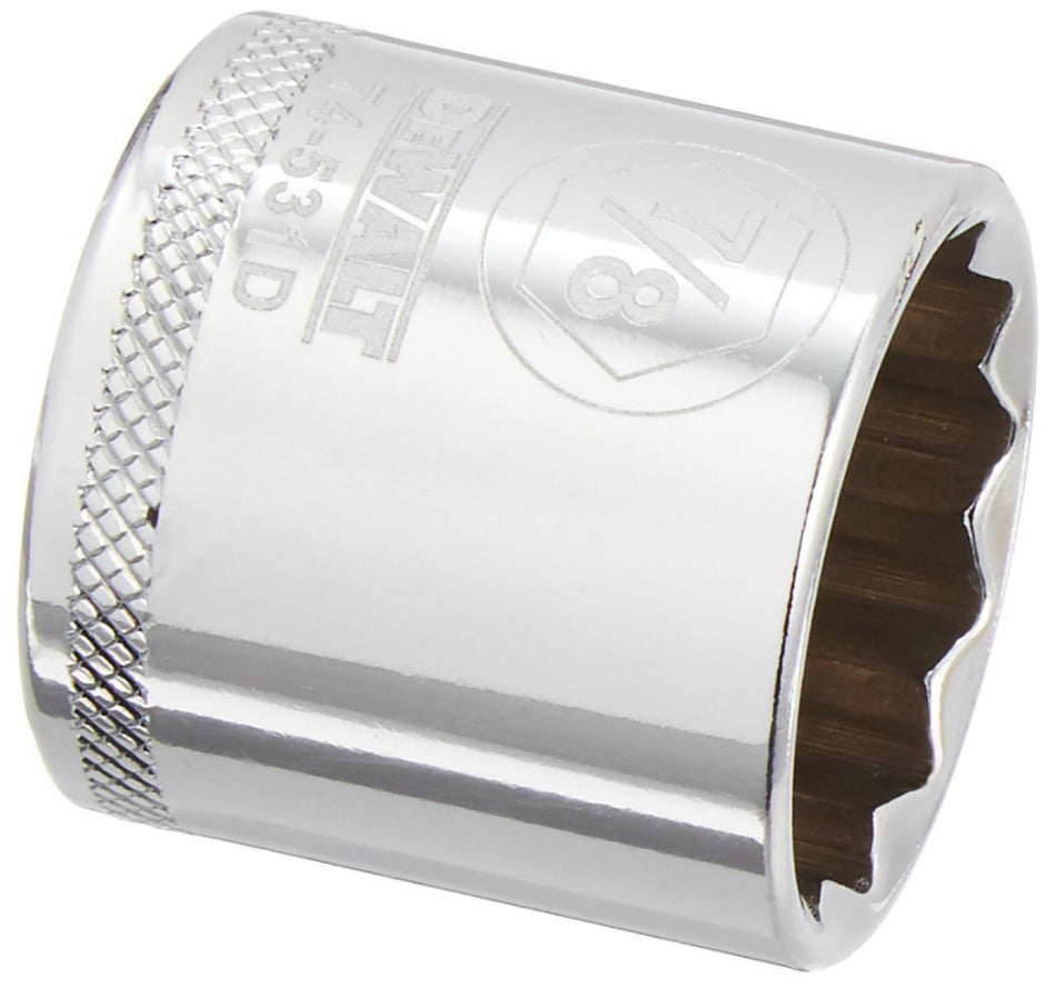 DeWalt® DWMT74531OSP Polished Chrome Vanadium Hand Sockets, 3/8" Drive, 7/8"