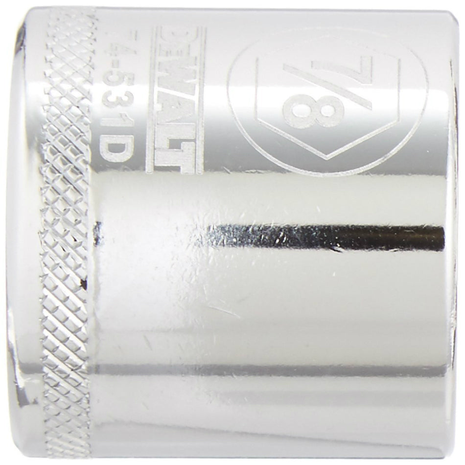 DeWalt® DWMT74531OSP Polished Chrome Vanadium Hand Sockets, 3/8" Drive, 7/8"