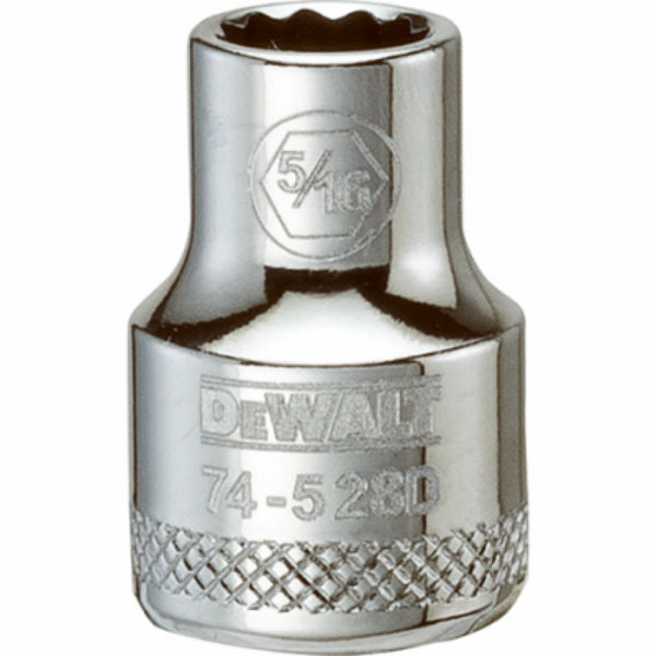 DeWalt® DWMT74528OSP Polished Chrome Vanadium Metric Sockets, 3/8" Drive, 5/16"