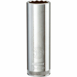 DeWalt® DWMT74549OSP Polished Chrome Vanadium Deep Metric Sockets, 1/2", 18 mm