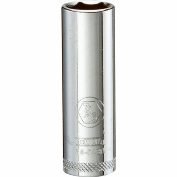 DeWalt® DWMT86048OSP Polished Chrome Vanadium Deep Sockets, 1/4" Drive, 7/16"